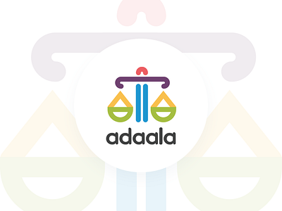 Adaala Logo adaala brand dubai illustration law logo pepperweb scale