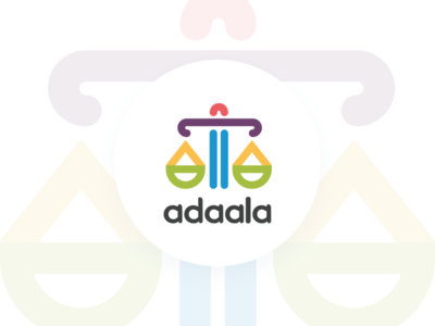 Adaala Logo adaala brand dubai illustration law logo pepperweb scale