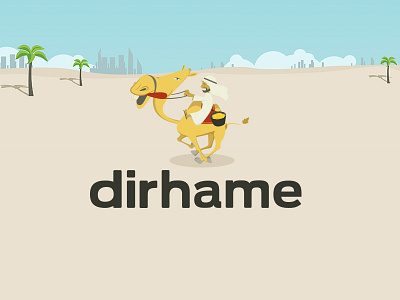 Dirhame Logo Design branding character design emblem identity illustration letterform logo mascot pictorialmark typography wordmark