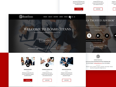 Board Titans homepage innerpages layout webdesign website pepperweb