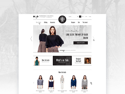 E-Commerce Clothing clothing ecommerce homepage innerpages layout pepperweb webdesign website