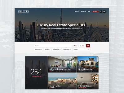 Real Estate Webpage homepage innerpages layout pepperweb property realestate webdesign website