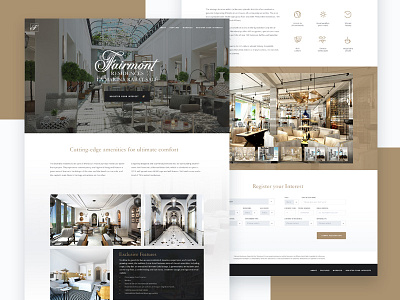 Hotel Landing Page homepage hotels innerpages layout property realestate rentals tourism uiux webdesign website