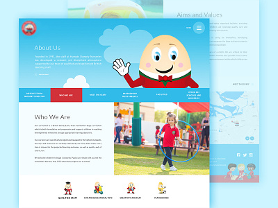Children's Nursery education homepage innerpages kids layout nursery parallax scroll schools uiux webdesign webpage website