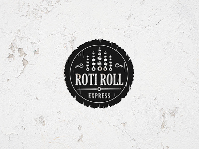 Rotiroll Logo brand identity branding design emblem illustration indian logo logo design logomark pictorial mark restaurant typography