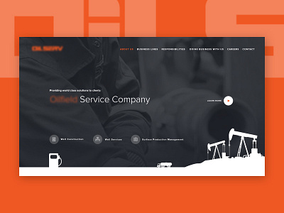 Slider for an Oilfield Service Company homepage innerpages layout pepperweb webdesign website