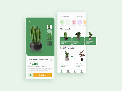 E Commerce App - House Plant android app appdesign design ecommerce ios plant ui uiapp uidesign uiux