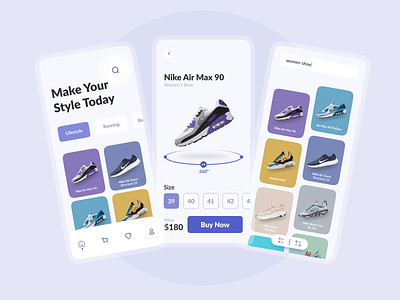 Nike Store 👟- UI Mobile app appdesign design ios mobile app mobile concept mobile ui nike nike air nike air max nike running nike shoes store ui ui ux uidesign uimobile uiux
