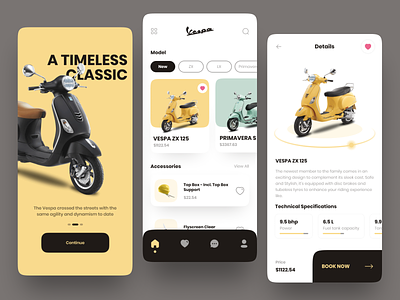 Vespa Store 🛵 - UI Mobile App android app design ios mobile app mobile design mobileapp motorbike motorcycle store ui ui ux ui design uidesign uimobile uiux vespa vespastore