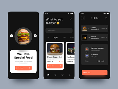 Fast Food - Order Food App app design fastfood food foodie ios mobile mobile app ui ui ux uidesign uimobile uiux