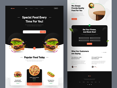 Fast Food eluwe - Landing Page design fastfood food food delivery landingpage ui ui ux ui landing page ui web uidesign uiux uiweb web webdesign