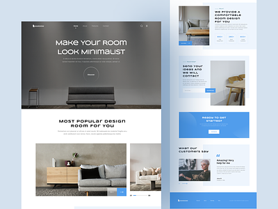 Maroom Landing Page - Interior Design Room Service