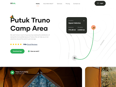 Hilink - Hiking App Landing Page by Faris🤘 for 10am Studio on Dribbble