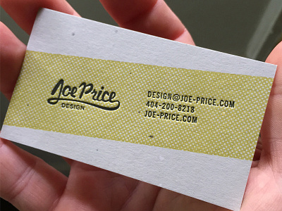Jp B Card business card letterpress logo