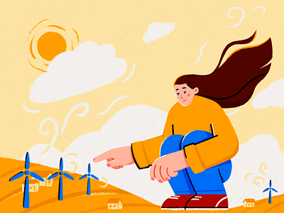 Wind energy illustration