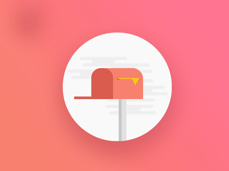 Mailbox Animation animation box email flag mail notification post web