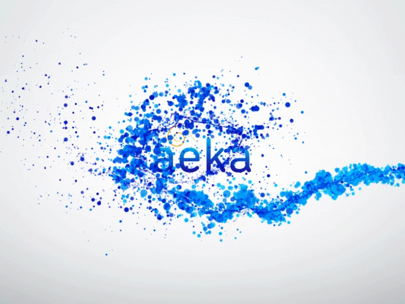 Aeka Logo Animation animation branding dots logo motion particles system transitions
