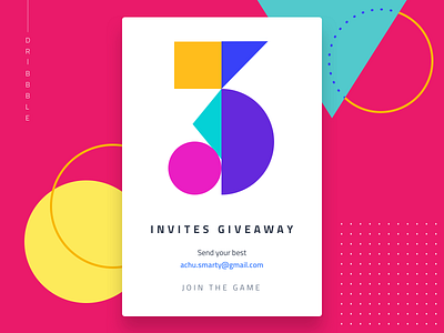 3 Dribbble Invites