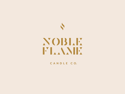 Noble Flame branding candle feminine logo minimal minimal logo shop logo