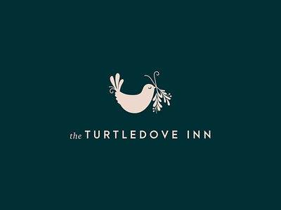The Turtledove Inn Logo animal logo branding feminine hotel illustration logo nature winter