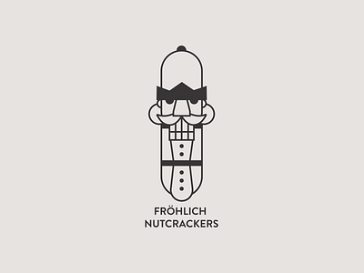 Fröhlich Nutcrackers Logo badge logo branding christmas illustration logo minimal winter