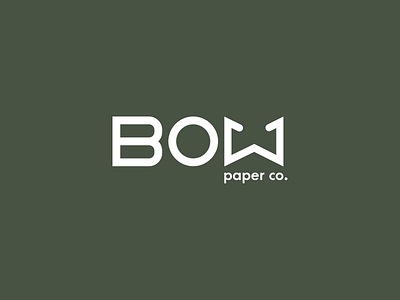 Bow Paper Co. Logo branding christmas feminine logo minimal minimal logo wordmark