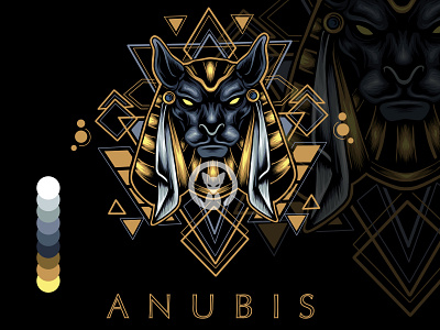 Anubis with sacred geometry