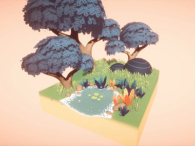 Unity 3d Diorama 01 game modeling shadergraph unity 3d