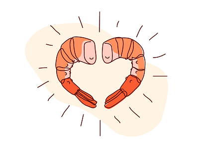Love Thy Shrimp crustacean illustration mailshrimp shrimp singing