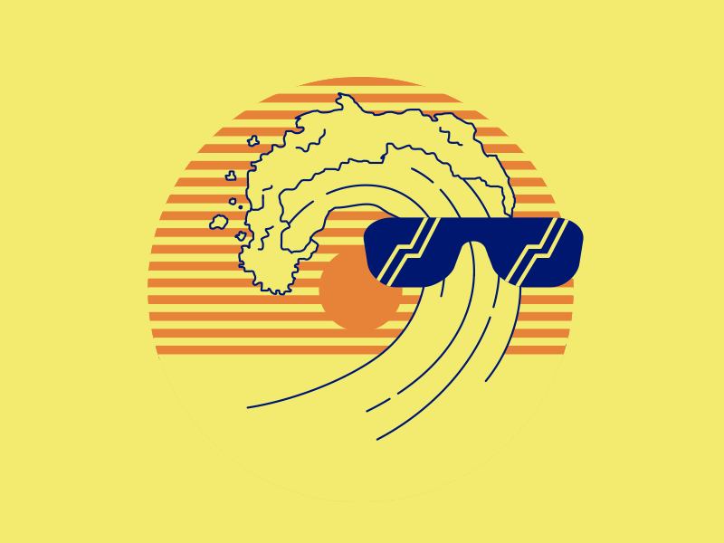 Chill Wave chill illustration sunglasses wave