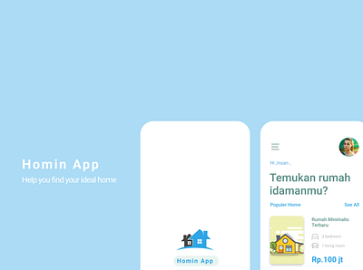 HOMIN APP - Find your ideal Home app branding design graphic design illustration illustrator minimal ui ux web website