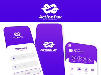 Redesign for ActionPay app branding design flat illustration web website