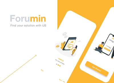 Forumin App - Onboarding branding design illustration onboarding ui web website