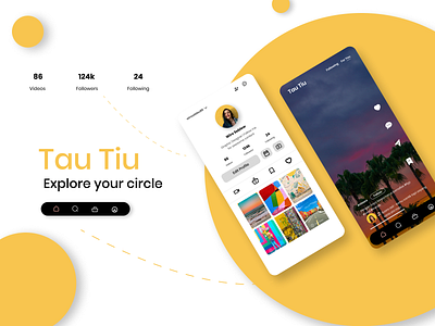 Tau Tiu - Social Media App 3d animation app branding design flat graphic design illustration logo motion graphics ui vector web website