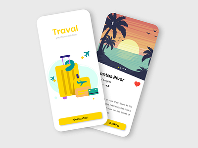 Traval App - Your travel solution app branding design flat illustration logo ui vector web website