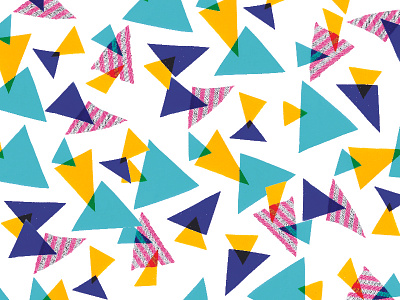 Triangle Dance Party! (my latest experiment in patternmaking) collage design fabrics graphic design home goods patternmaking patterns textiles