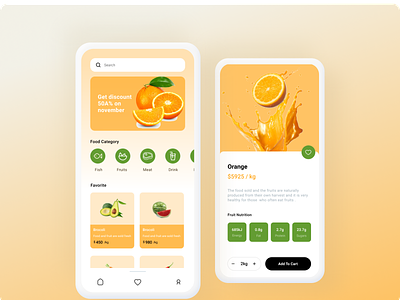 Market Fruit App Design