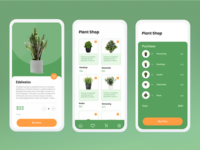 Plant Shop Flower App Design