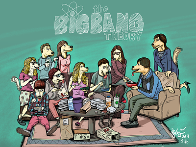 the big bang theory art bigbang bigbanghteory illustrator