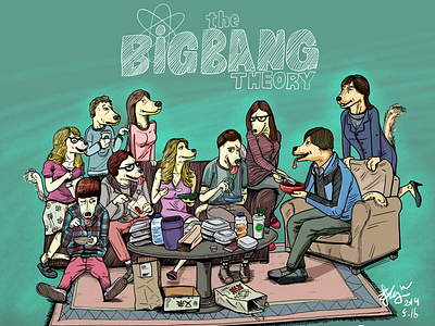 the big bang theory art bigbang bigbanghteory illustrator