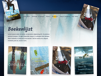 Website for children book author Selma Noort children book design digital ui ux web website
