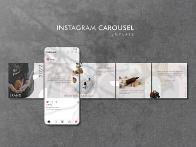 Instagram Carousel Template branding carousel cosmetic design feed illustration instagram landing page post template ui vector