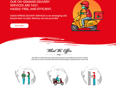 Door to Door Delivery Service Website UI Design branding icon illustration ui