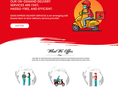 Door to Door Delivery Service Website UI Design