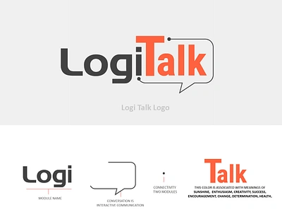 Logi Talk app branding icon illustration logo vector