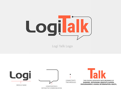 Logi Talk app branding icon illustration logo vector