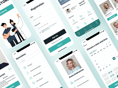 All Doctors - medical mobile app design for iphone os