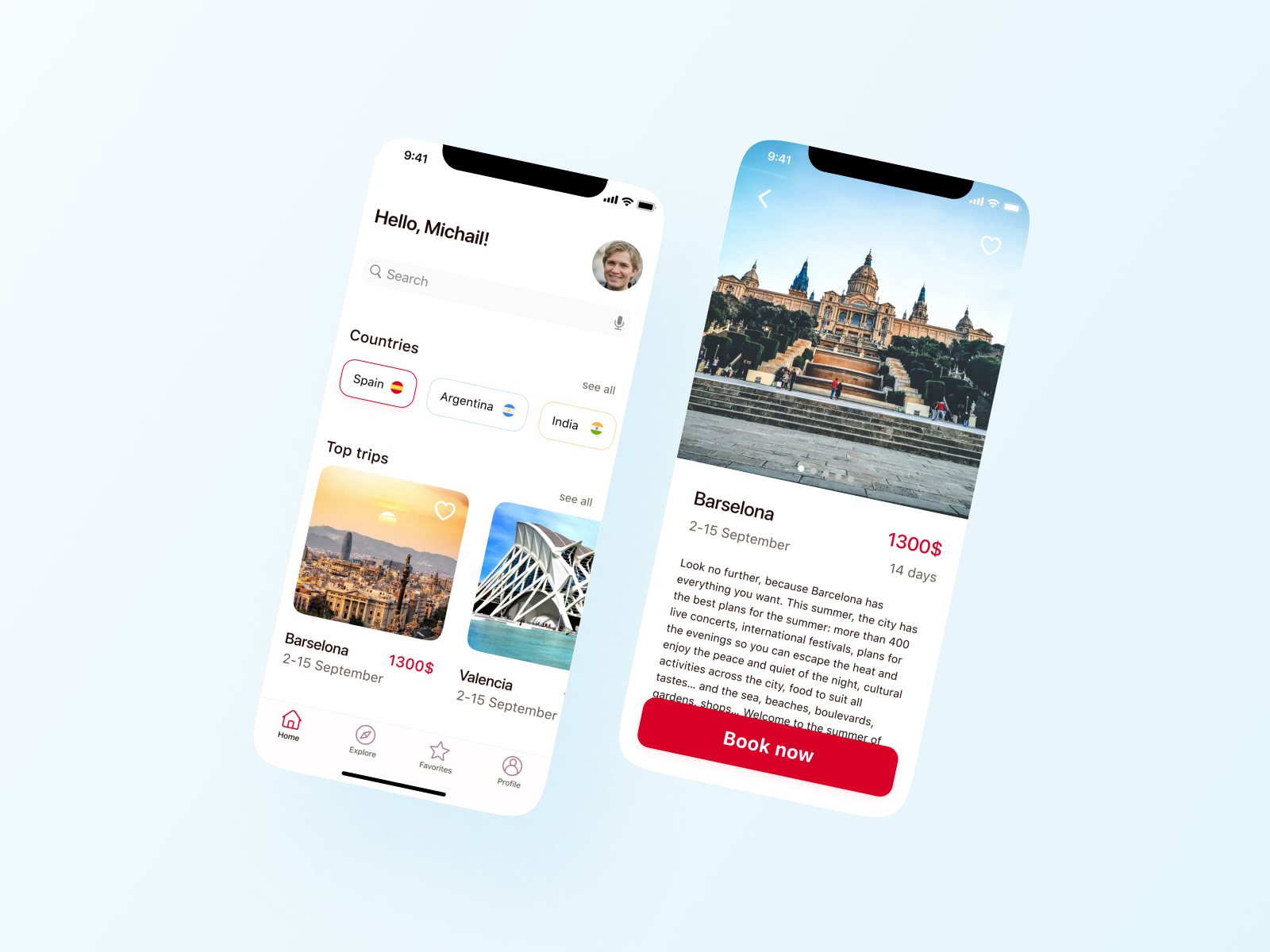 UX/UI mobile design for iphone os travel tours application by Nikolai ...