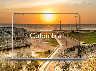 colombia photo travel ui ux webdesign