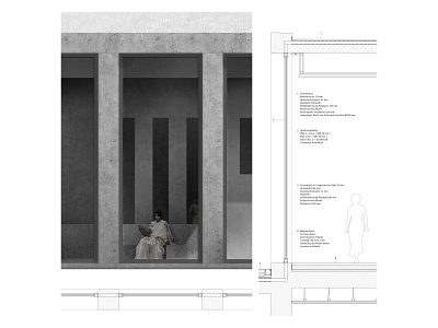 Arch_Mineralbad Bad Canstatt architecture artwork illustration